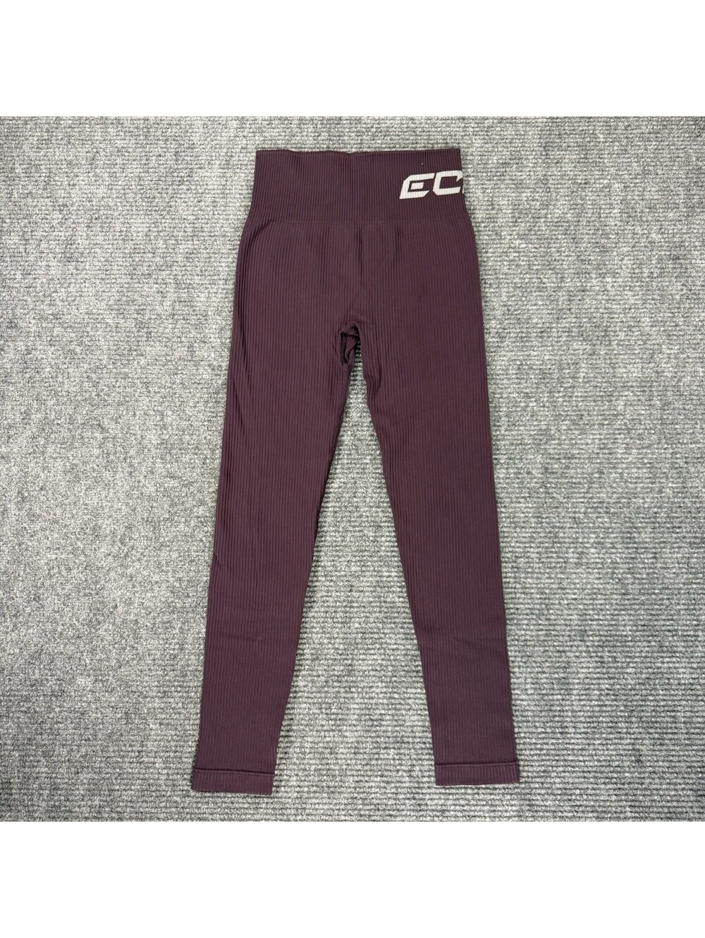 ECHT WOMENS Bold Burgundy Red Leggings SIZE XS-S Pull On Textured Fabric Gym UEC - Picture 1 of 7